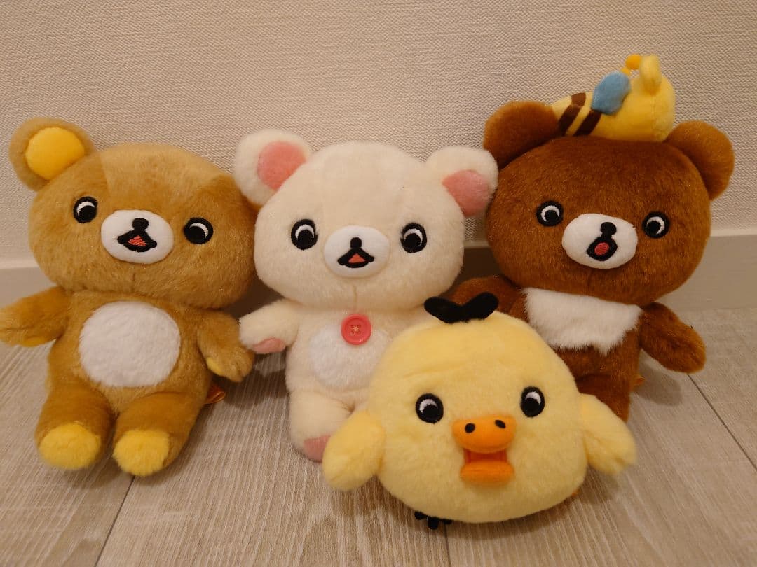 リラックマTowerRecordsコラボブルブルするぬいぐるみ4体セット