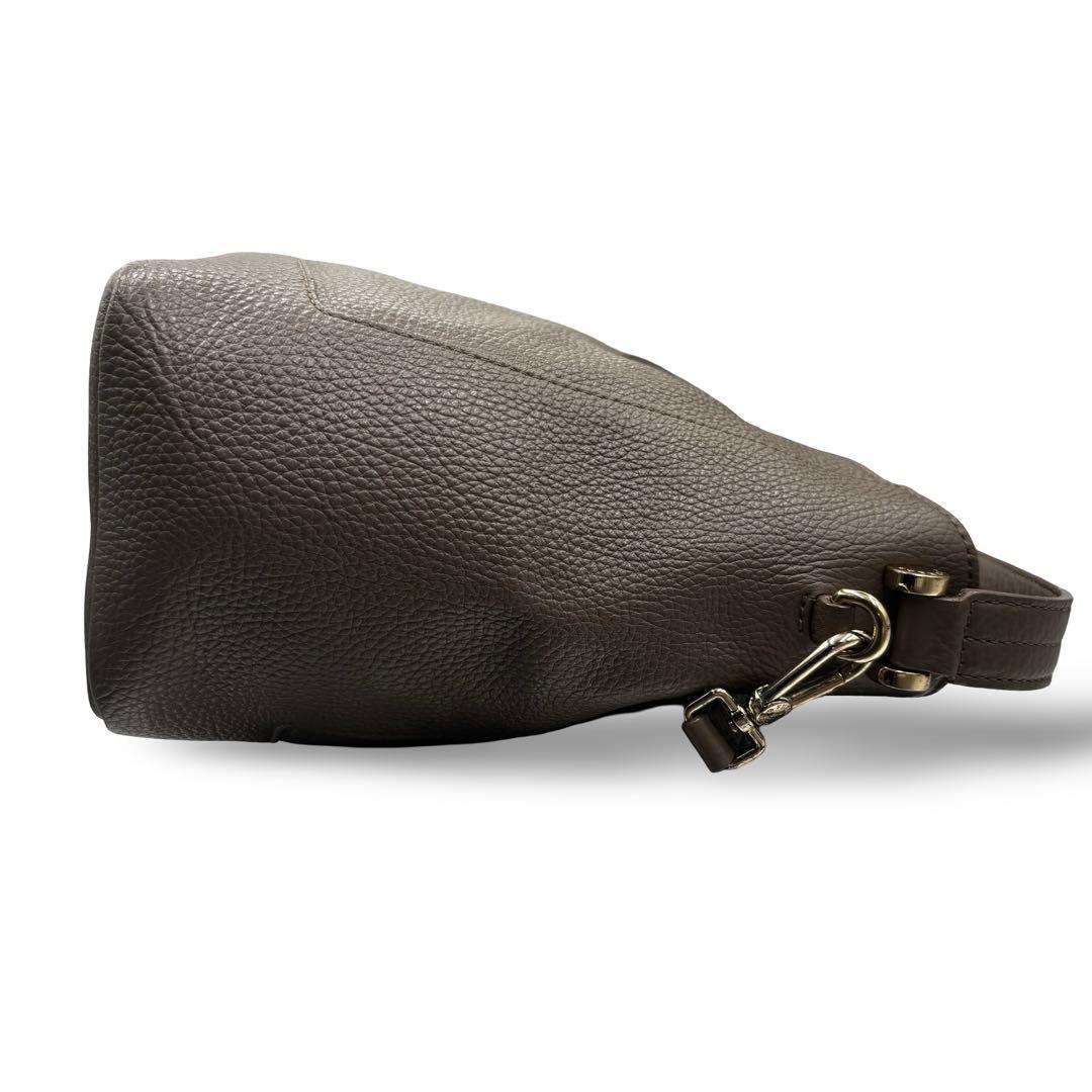 【良品】フルラ　カプリッチョ　2way ショルダーバッグ　ハンド　グレー斜め掛け