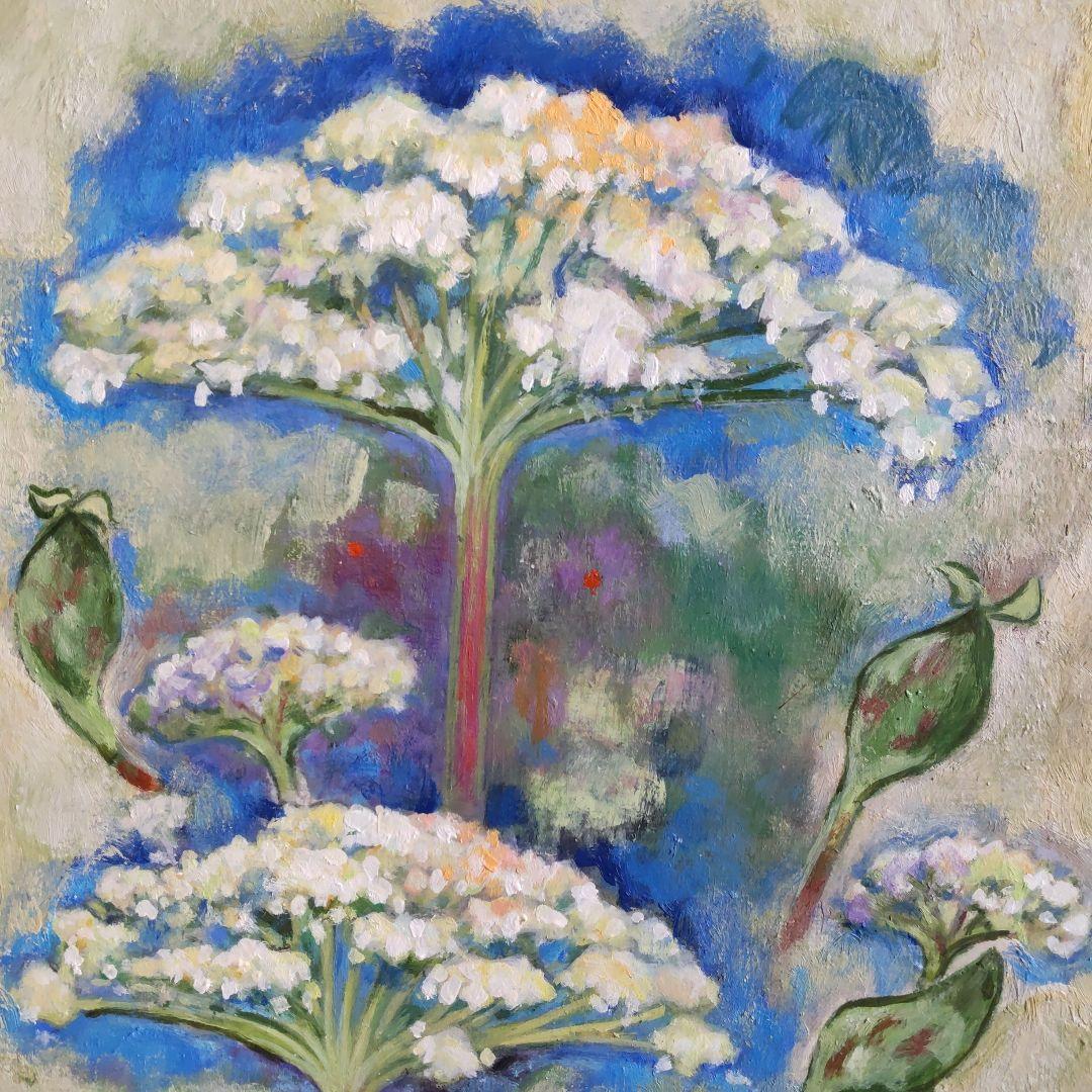 シシウドの花 油彩画・油絵