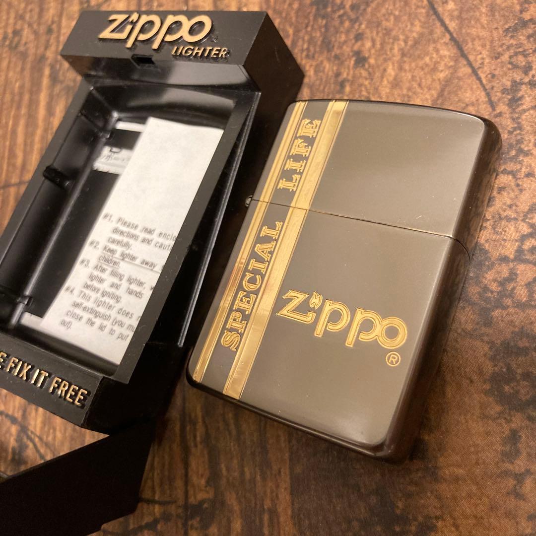 ZIPPO イタリック 1987年製 ガンメタ＆ゴールド