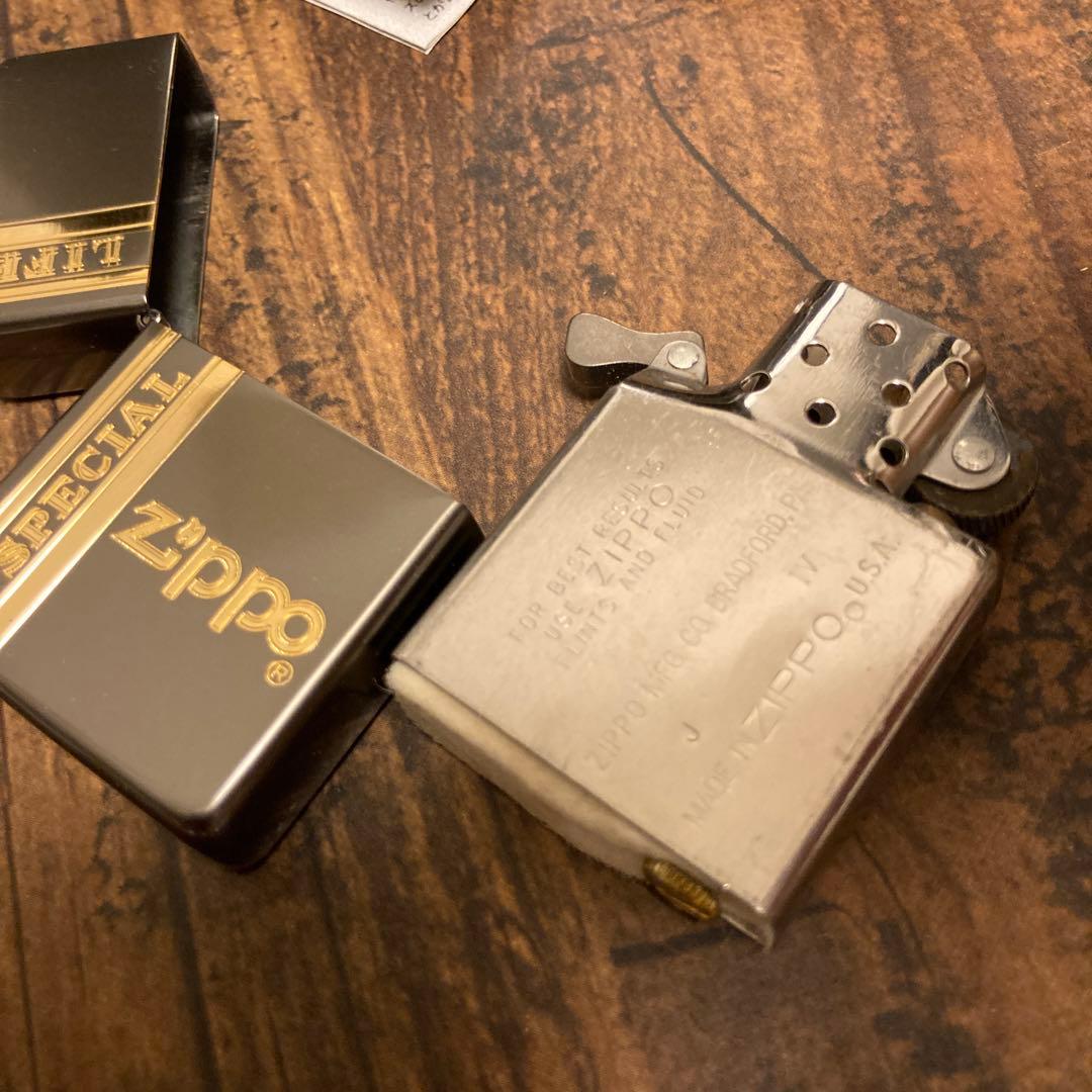 ZIPPO イタリック 1987年製 ガンメタ＆ゴールド