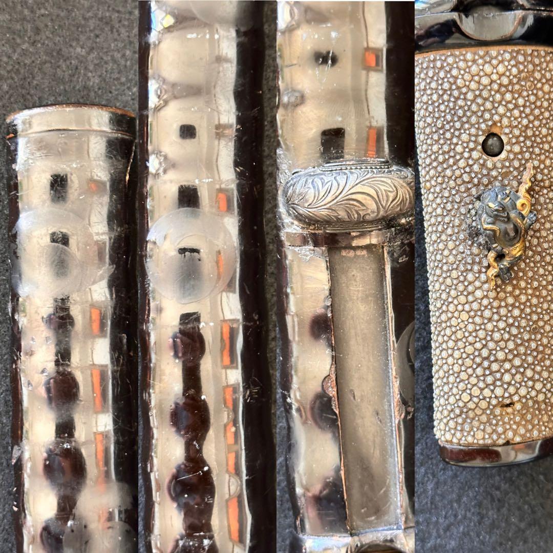 脇差時代拵え　残欠刃引合法カット品　【相州住正廣】銘　本歌　長さ約49cm C