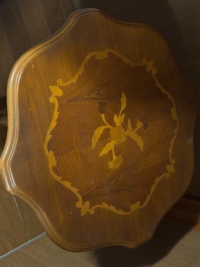 現品渡し　象嵌　イタリア　コーヒーテーブル　丸テーブル　サイドテーブル