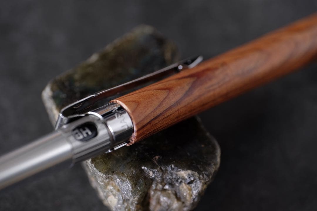 PG5木軸カスタム0196　高村杢工房 製図用シャープペンシル　魚梁瀬杉油杢