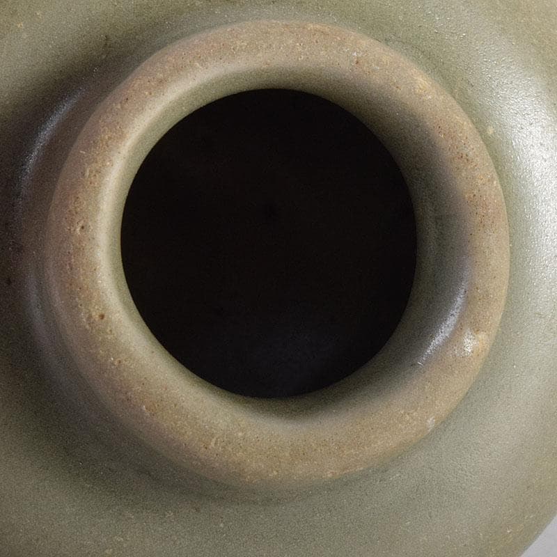 タイ古陶磁　スンコロク　宋胡録　青磁　小壺　時代箱付　V　7227