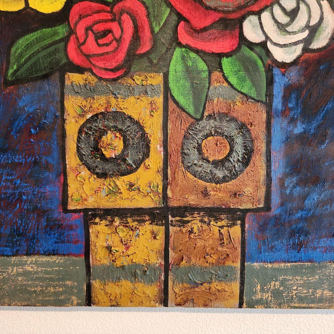 田渕眞兒　油絵　油彩　薔薇シリーズ　花　No.11