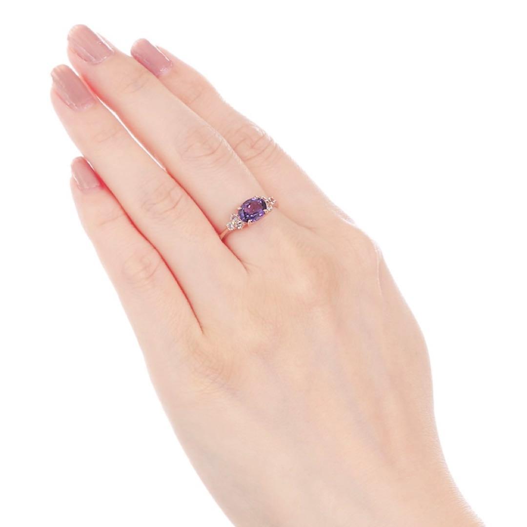 【3日間限定お値下げ】K10ピンクゴールドアメシストリング