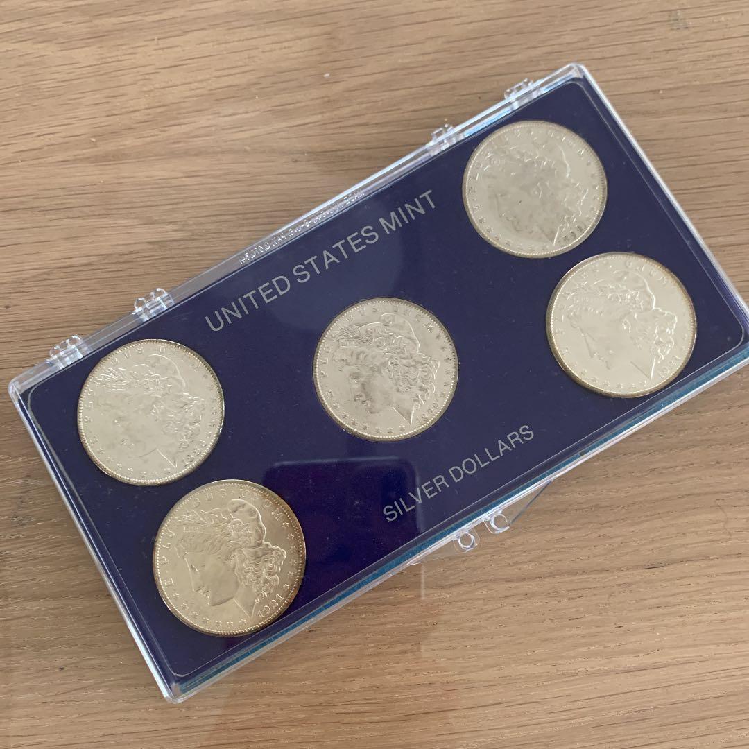 米国モーガンダラー　1ドル銀貨の5枚セット