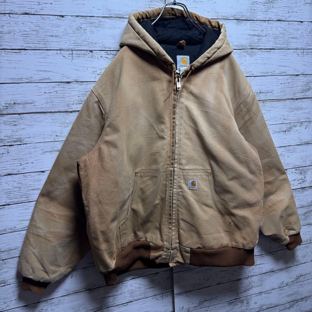 823【希少なXL】カーハート　中綿キルティング　ダック　アクティブジャケット