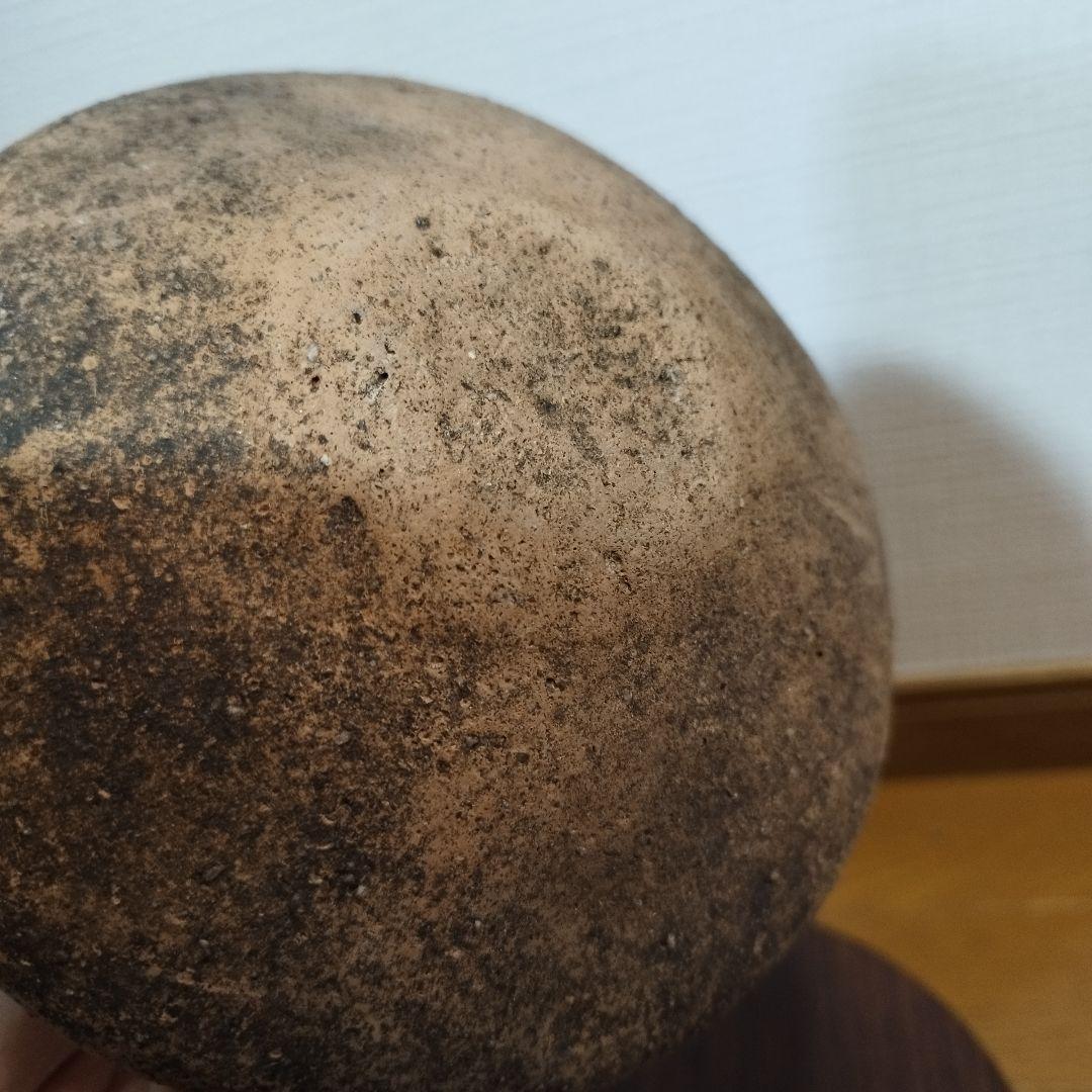 発掘品　弥生土器　そろばん型の小壷　波状紋様　　矢作川流域出土