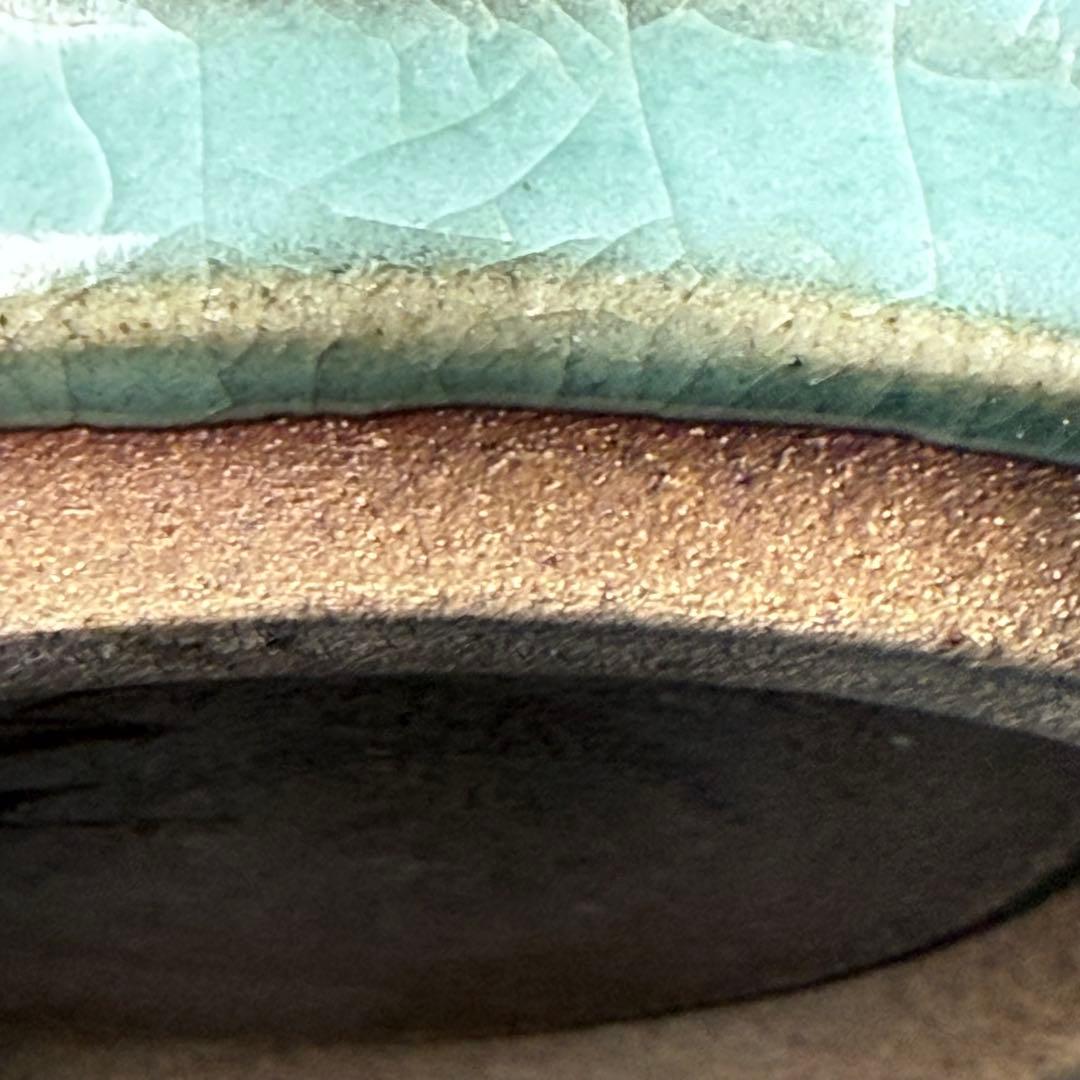 国重要無形文化財指定　中島宏　青磁花入　共箱　27cm　静寂の青に宿る造形美