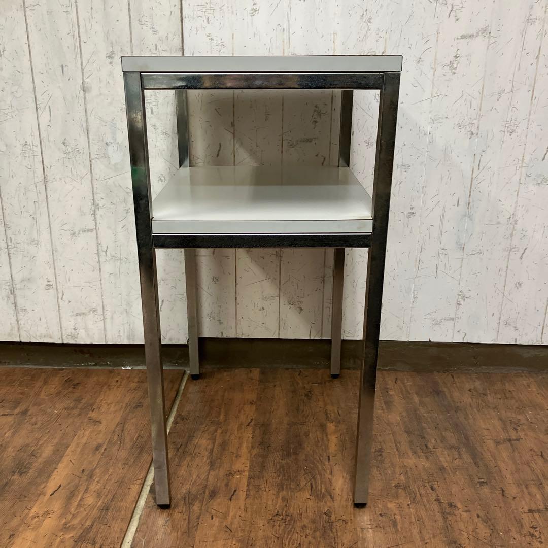 A-4 昭和レトロ ウチダ テレフォンスタンド 電話台 サイドテーブル 2段