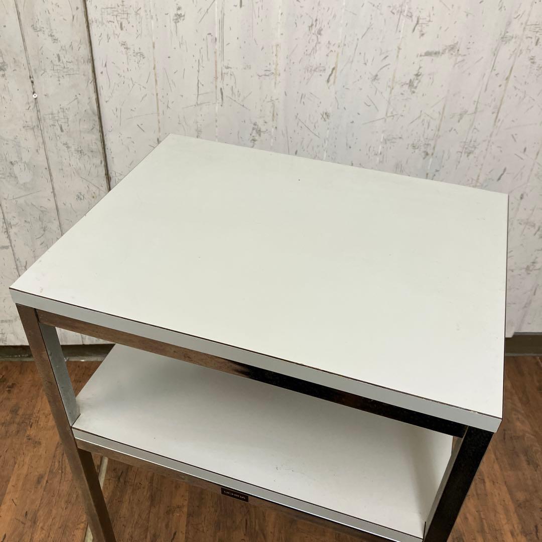 A-4 昭和レトロ ウチダ テレフォンスタンド 電話台 サイドテーブル 2段