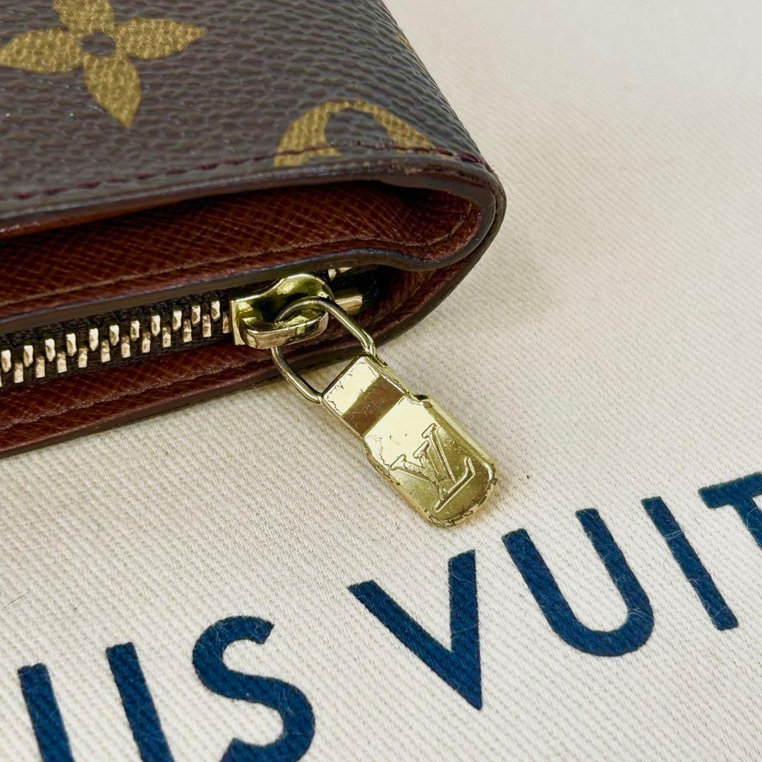 【美品】✅メンテ済み　ルイヴィトン　モノグラム　 ポルトパピエ　二つ折り財布