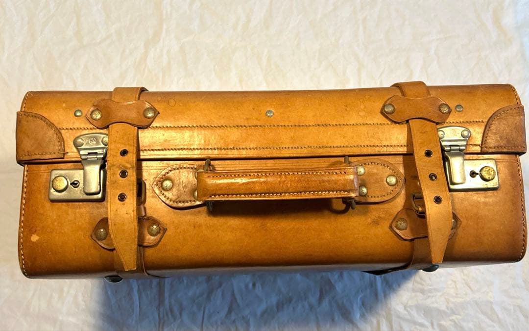 本革　レトロ　バッグ　キャリーケース