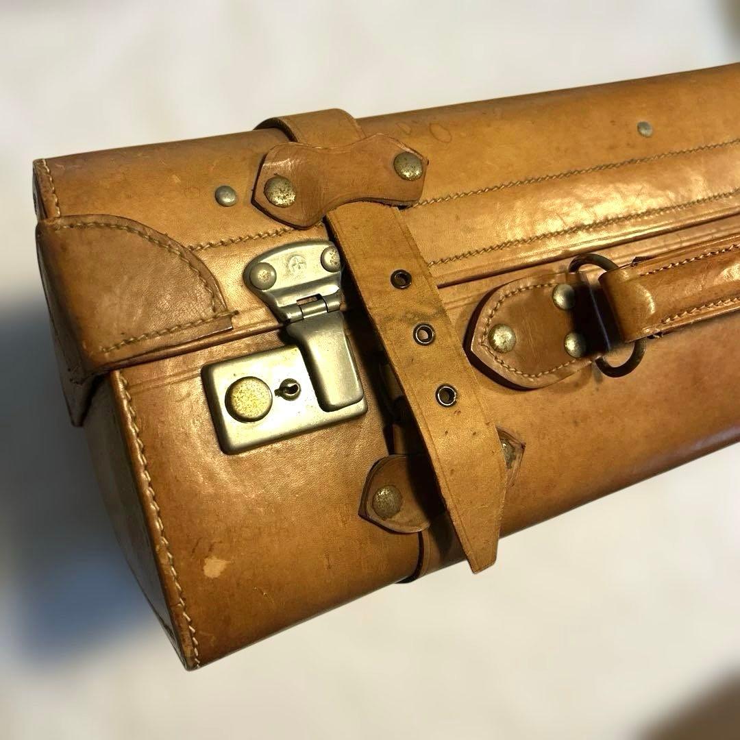 本革　レトロ　バッグ　キャリーケース