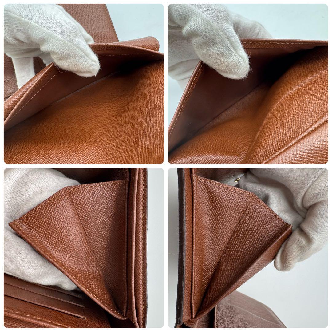 【極美品】ルイヴィトン　モノグラム　エテュイパピエ　三つ折り財布　財布　ブラウン