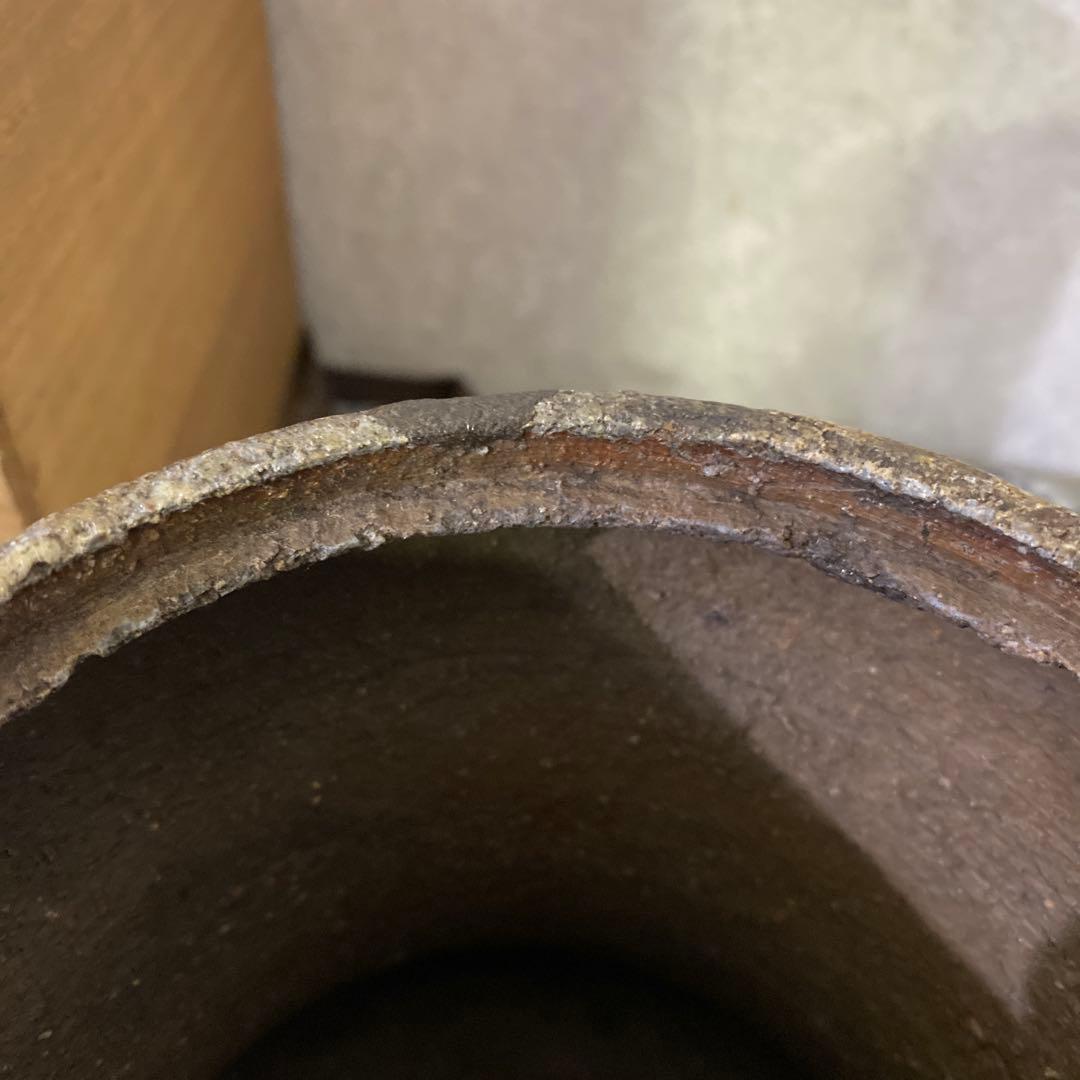 人間国宝　金重陶陽　備前　水指