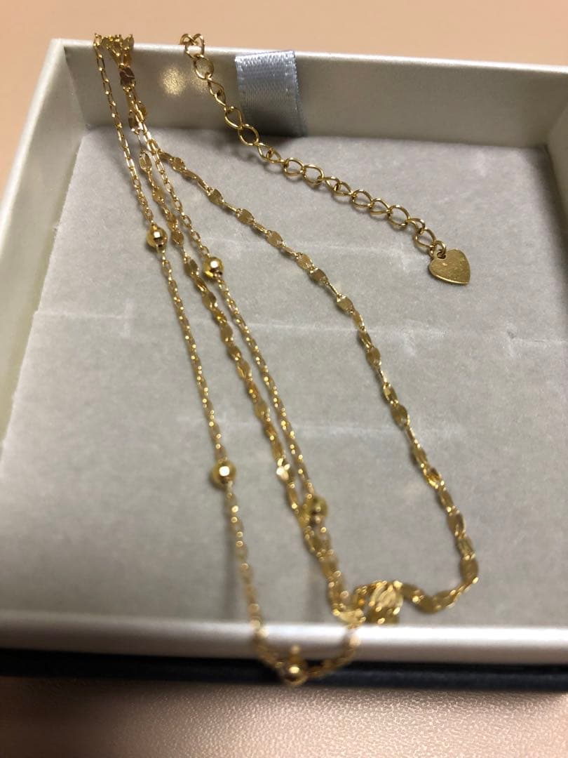 ジュエリーツツミ k18 イエローゴールド アンクレット 刻印あり