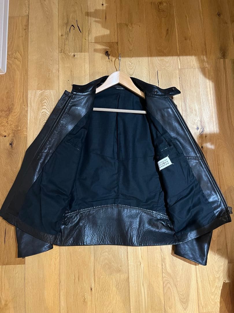 Maison Margiela マルジェラ ライダース 八の字 黒 レザー 44