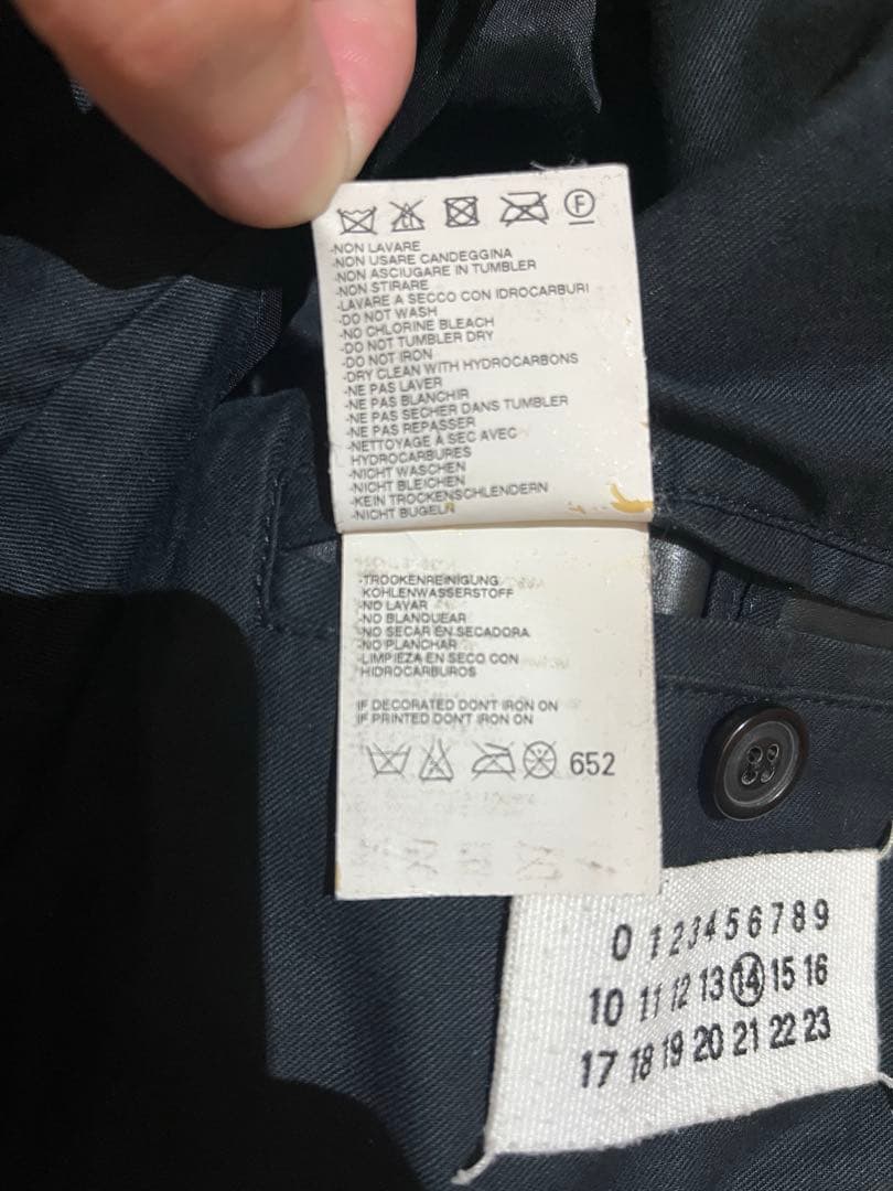 Maison Margiela マルジェラ ライダース 八の字 黒 レザー 44