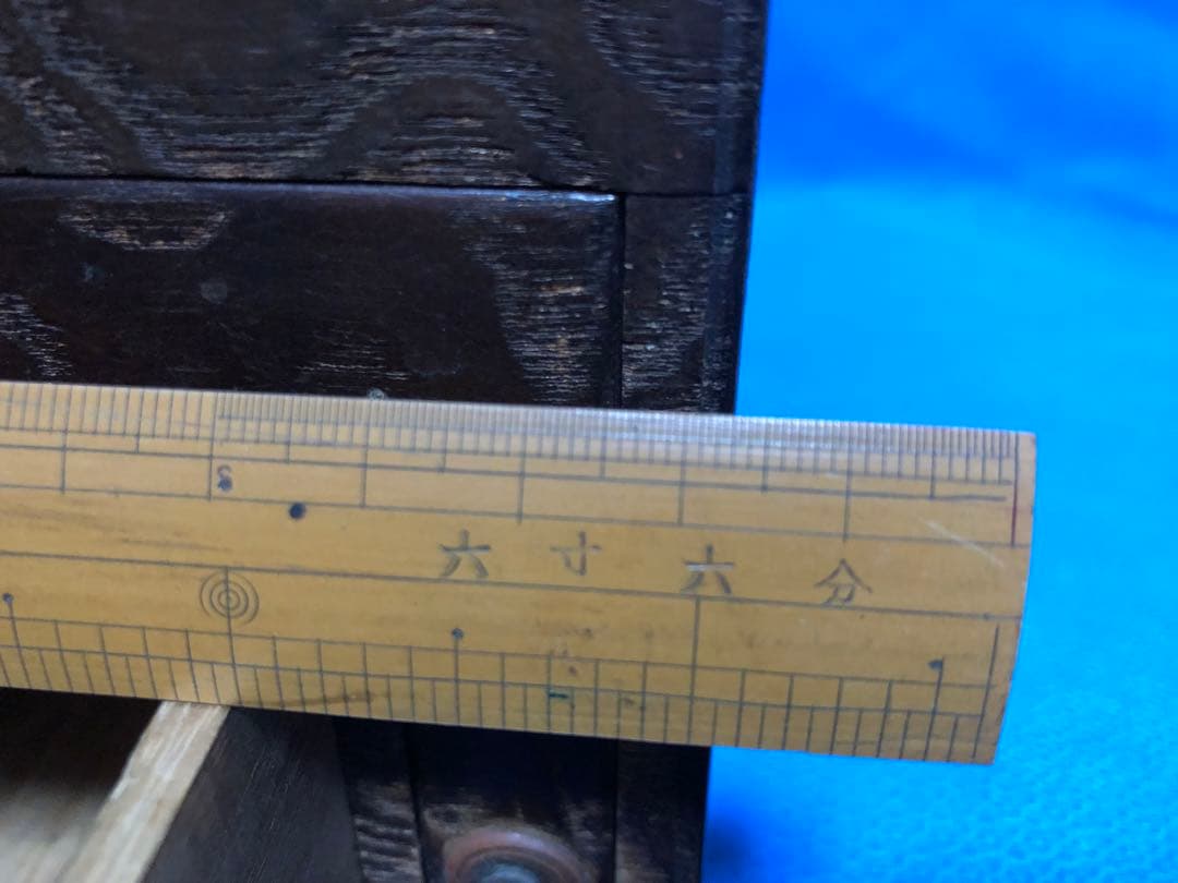 掛け硯箱　古道具　骨董　アンティーク　江戸明治大正時代　硯そろばんなど小物付