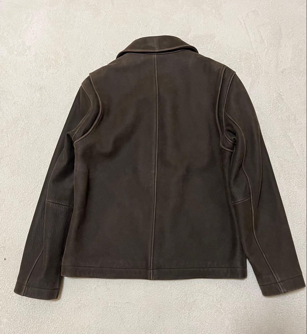 本革　eddie bauer レザージャケット　ブラウン　S(M位) シングル