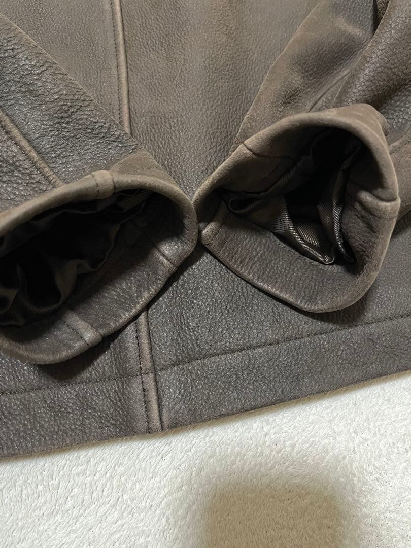本革　eddie bauer レザージャケット　ブラウン　S(M位) シングル
