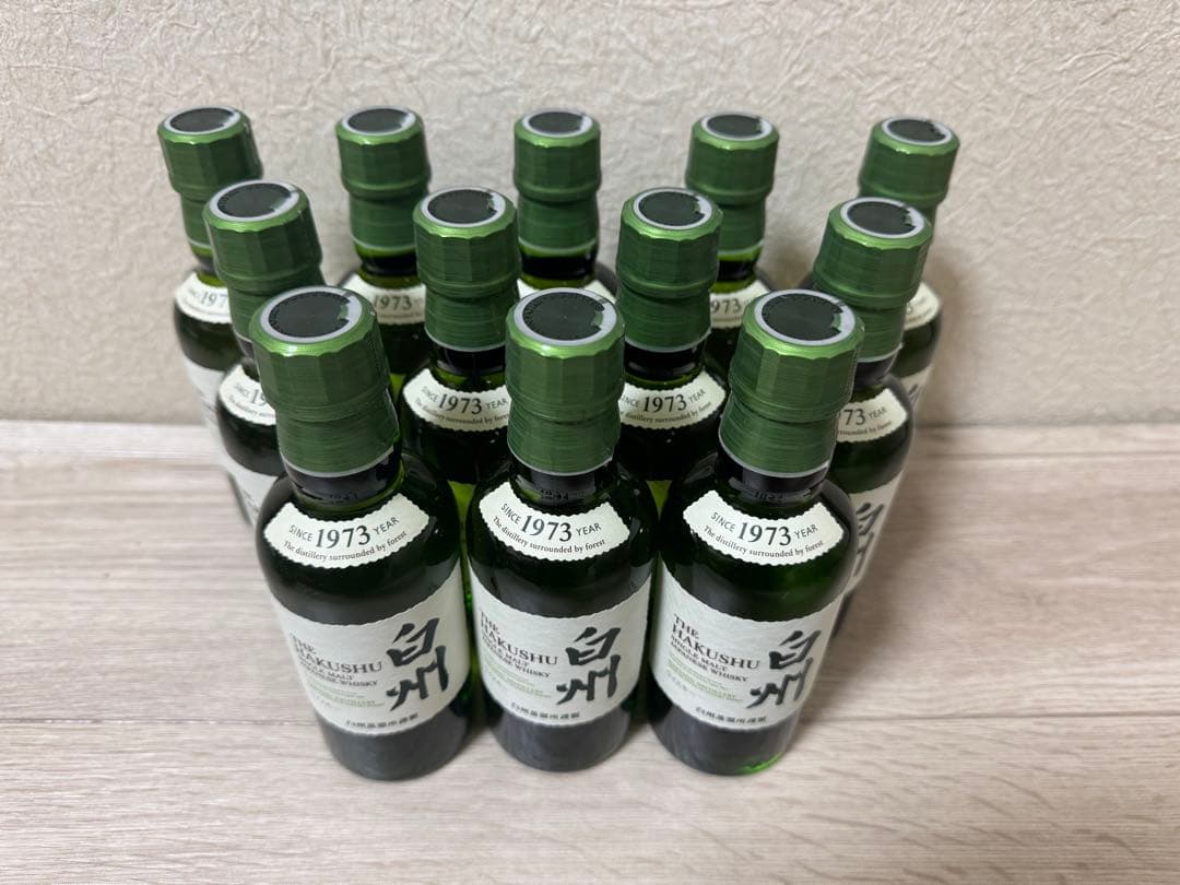 サントリーシングルモルトウイスキー白州　180ml　12本セット