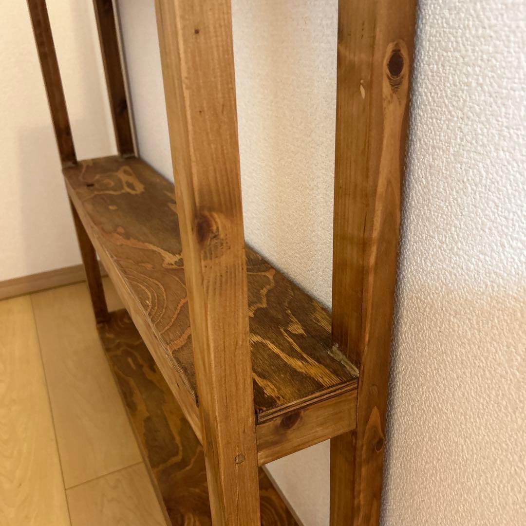 アンティーク風スリムラック　棚　ハンドメイド　飾り棚