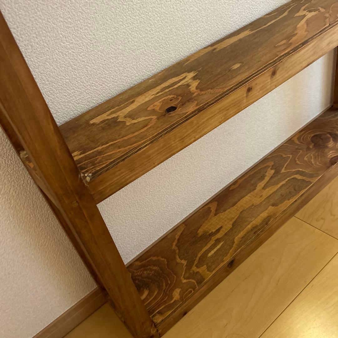 アンティーク風スリムラック　棚　ハンドメイド　飾り棚