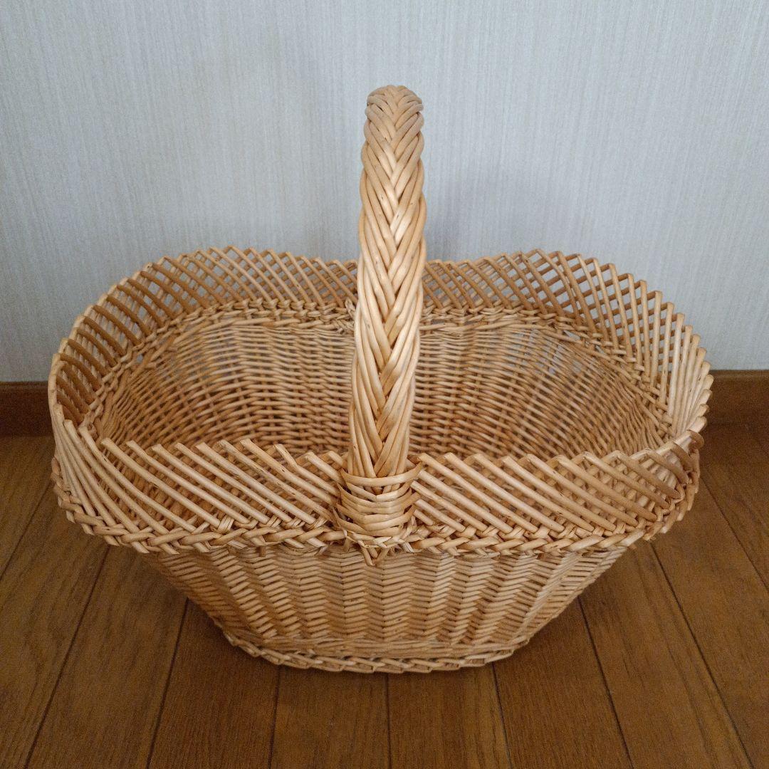 キャトルセゾン フランス 柳 バスケット カゴ パニエ 希少レア 蚤の市 古道具