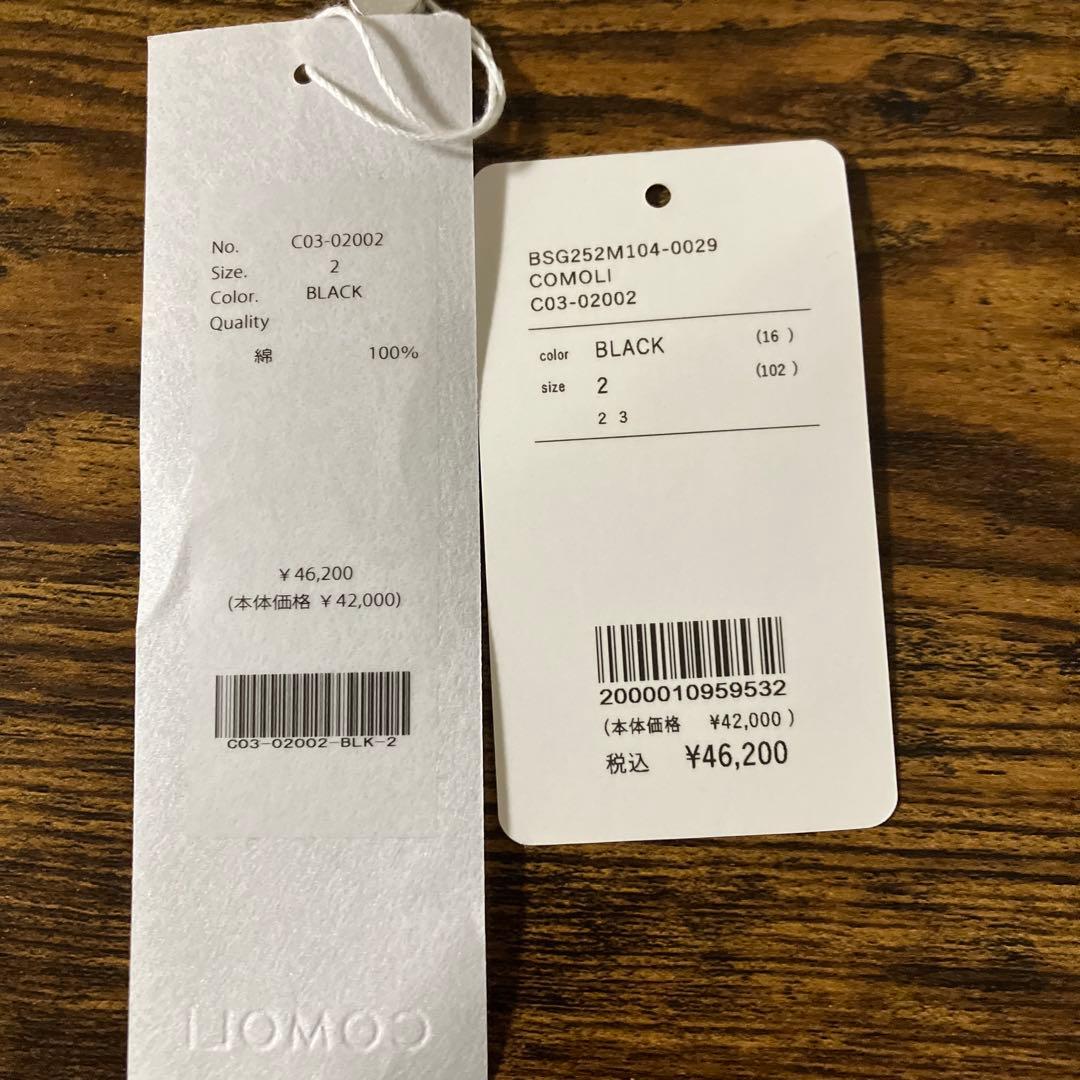 25AW COMOLI コモリ コットンネル シャツジャケット ブラック　2