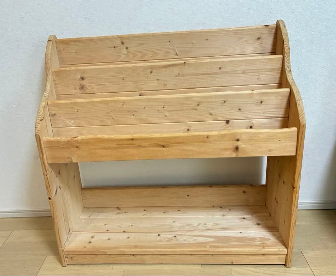 木製4段オープンシェルフ