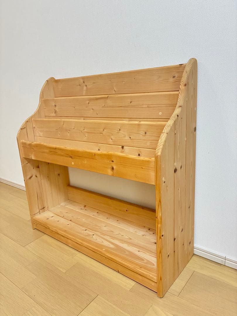 木製4段オープンシェルフ