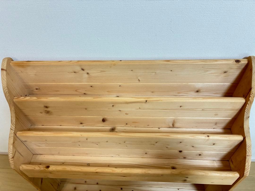 木製4段オープンシェルフ