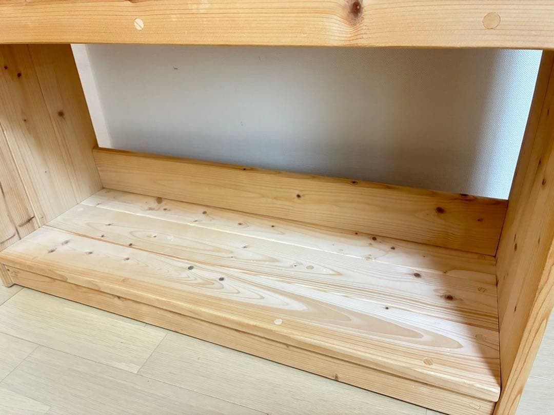 木製4段オープンシェルフ