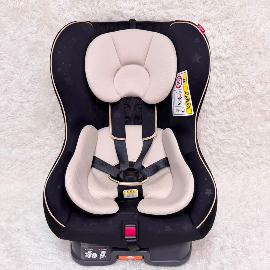 極美品 pigeon キュピオ チャイルドシート 星柄 西松屋限定モデル