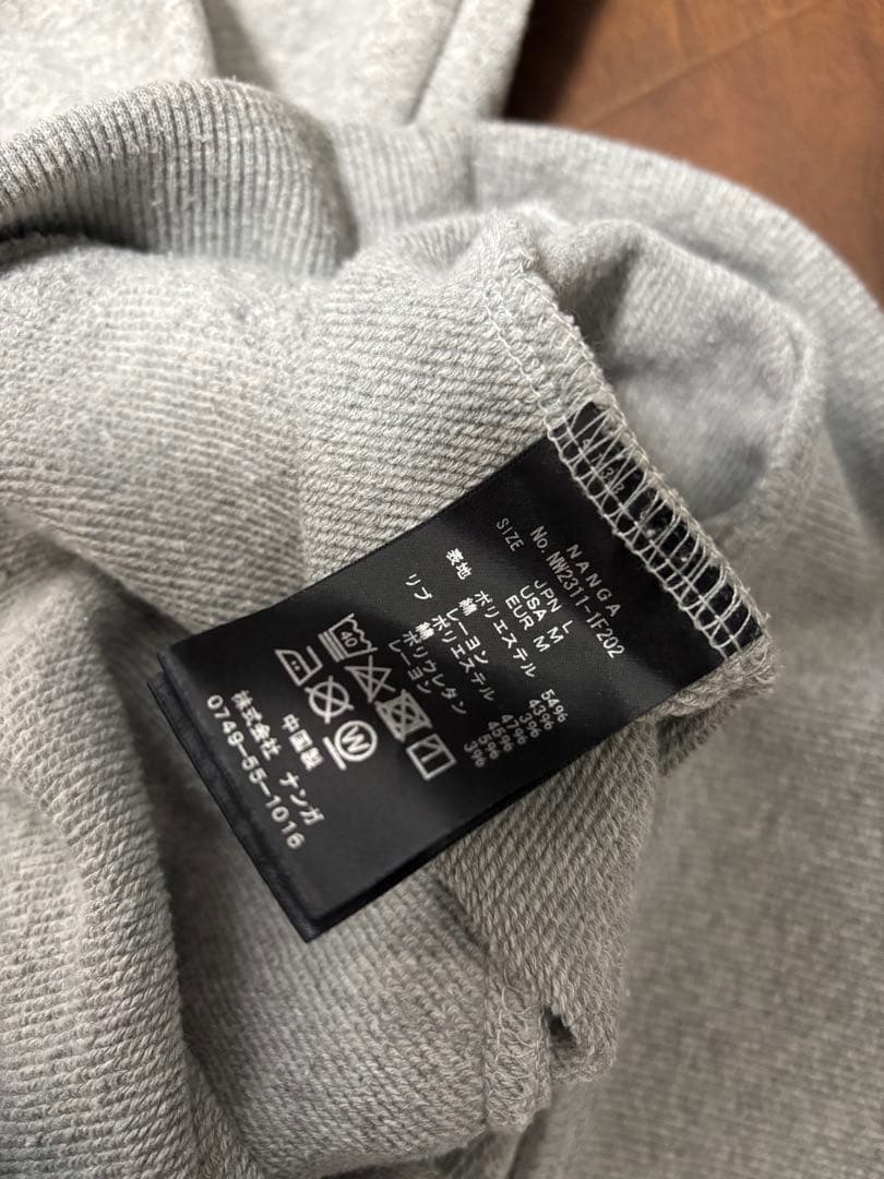 NANGA グレー パーカー L ナンガ