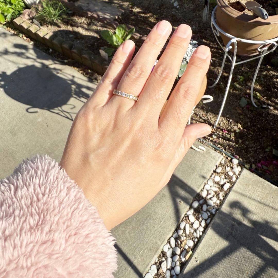 K18イエローゴールド ダイヤエタニティリング 1カラット