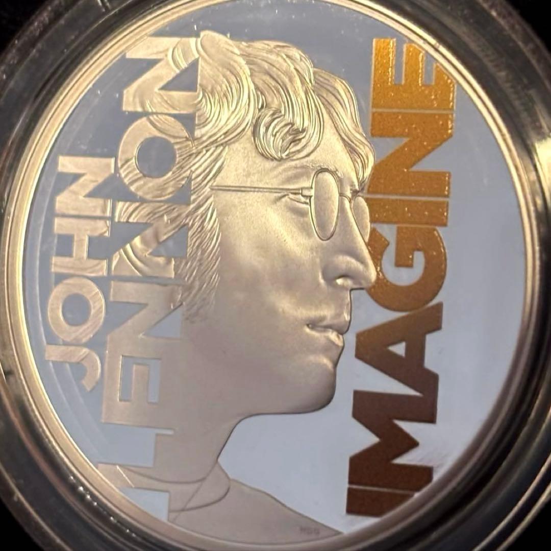 【5000枚限定 #717】2025 英国 ジョン・レノン 1オンス カラー銀貨