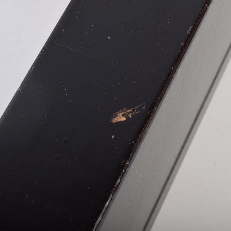 茶道具　塗師　松永松寛作　花草蒔絵　炉縁　共箱　V　8521A