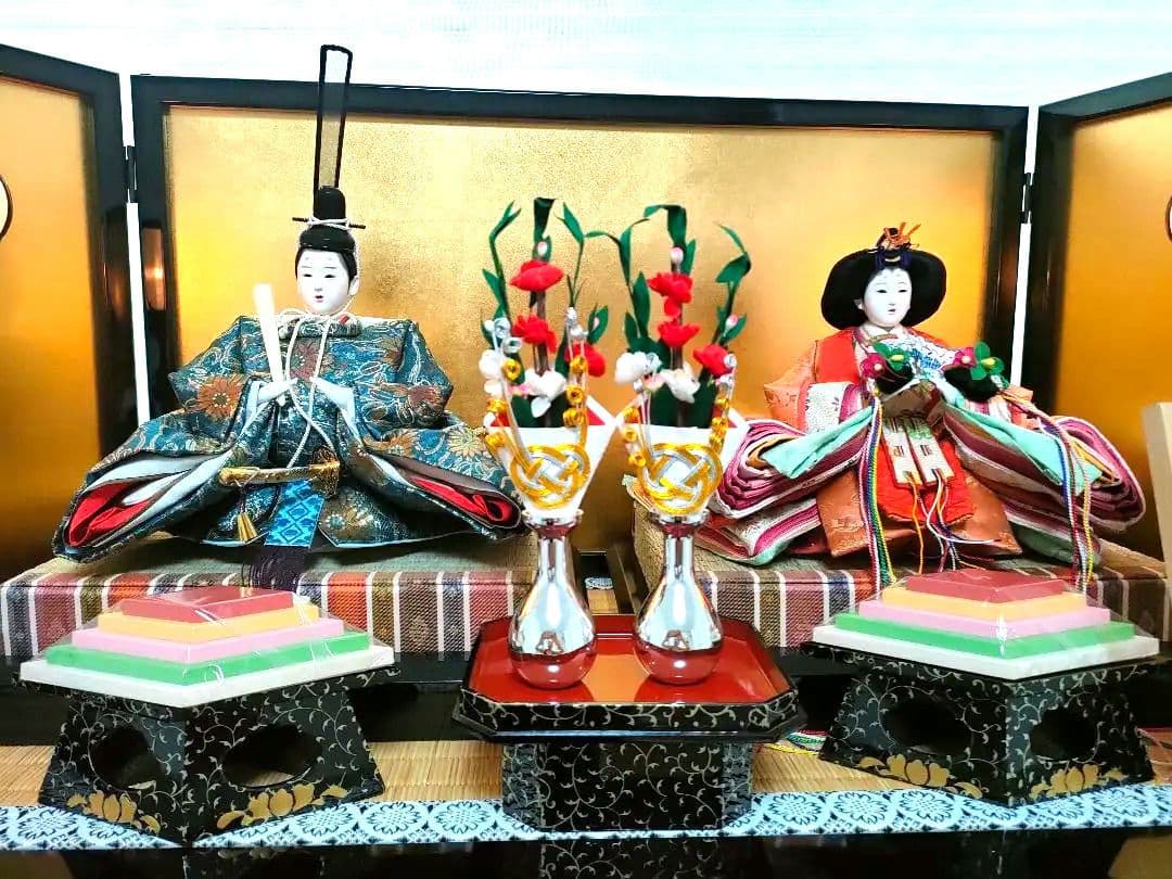直前週末お値下げ逸品 おひな様 ひな祭り 久月 親王飾り綺麗なお顔 平安光義作