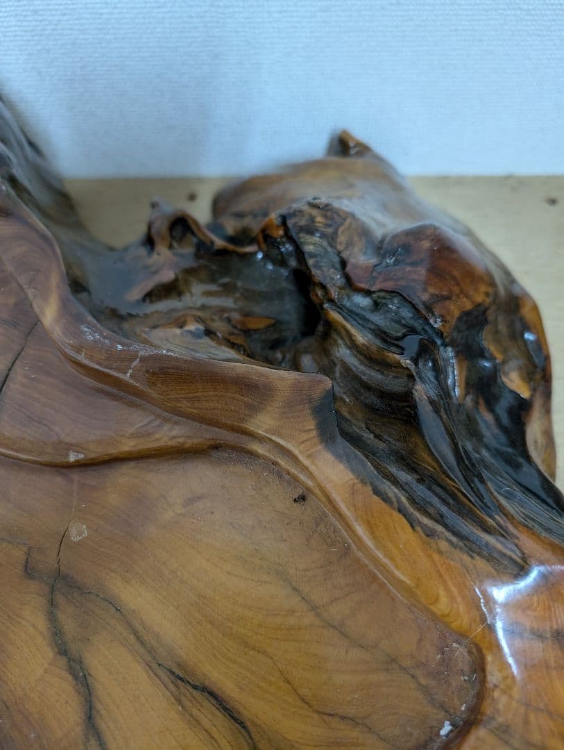 天然木 一枚板 茶盤 茶台 排水口付き 無垢材 置物