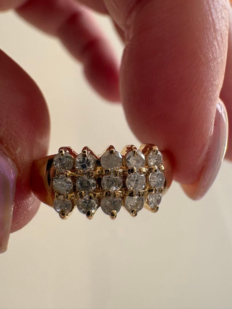 k18ゴールド ✨メレダイヤ0.5ct✨地金リング❣️