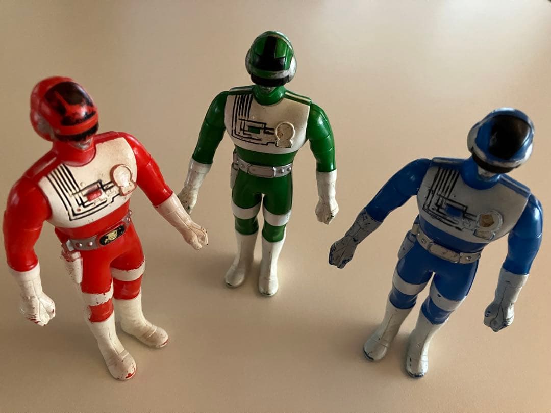 超電子バイオマン　ソフビ5体セット　１９８４年バンダイ