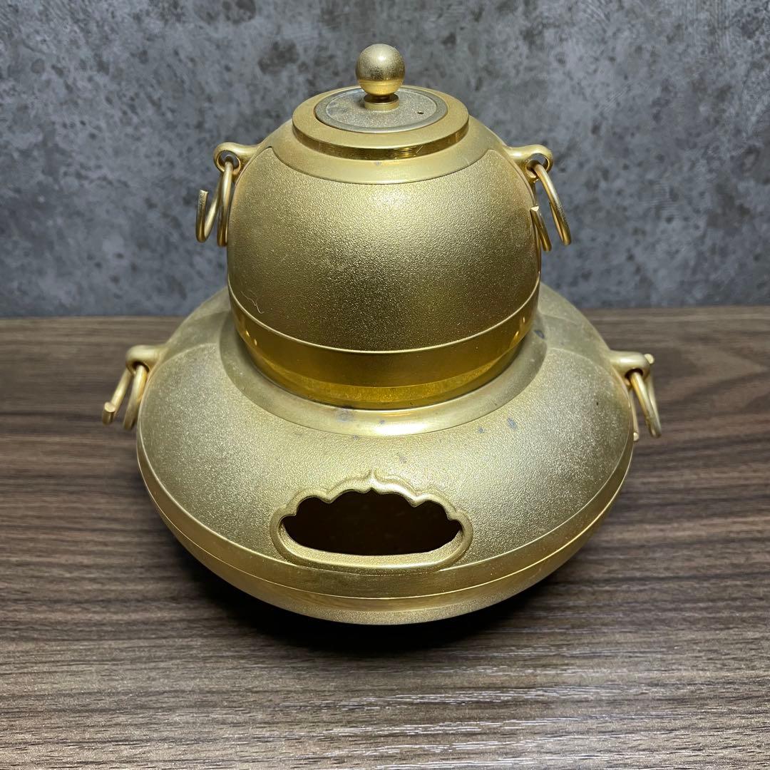 【天皇陛下御即位50年記念】24KGP 黄金酒器 フルセット銚子燗鍋盃プレート付