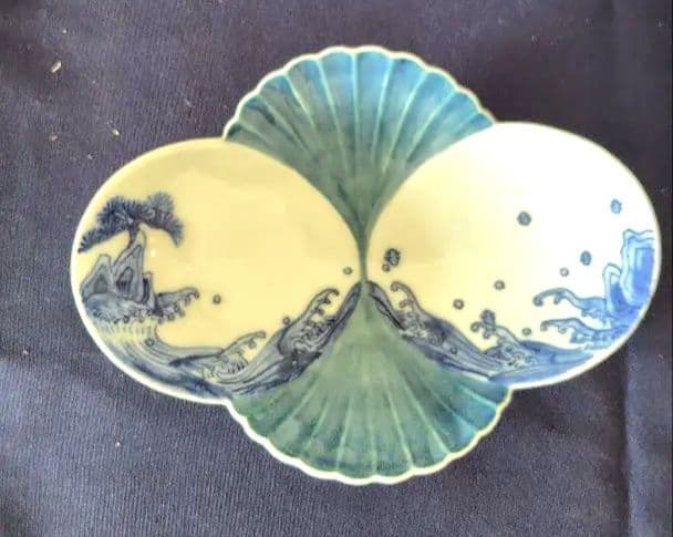 染付　海辺絵　向附　5枚セット　※メルカリのみ出品