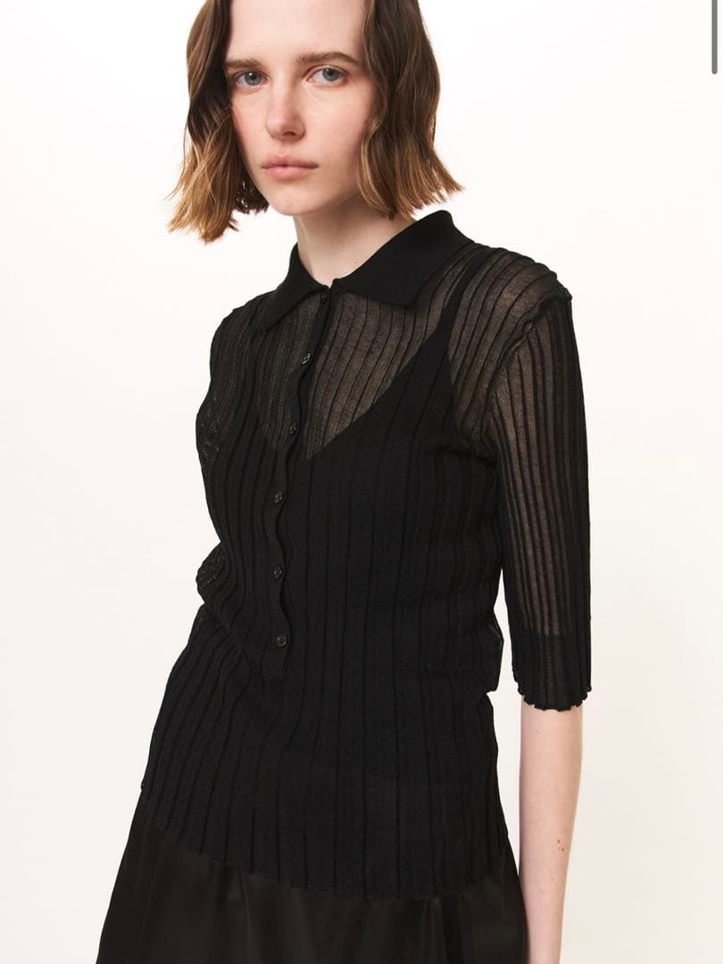 新品　STUNNING LURE ｒワイドリブポロニット