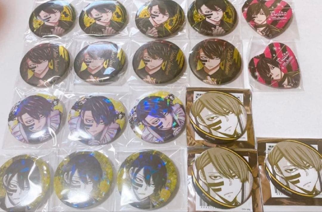 桃源暗鬼 無陀野無人 ホログラム缶バッジ メタリック缶バッジ ハート缶バッジ